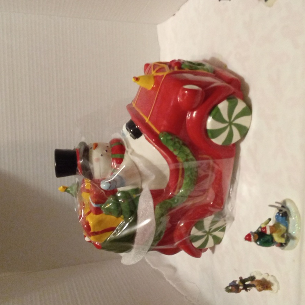 Magenta Home Snowman in Snowmobile Christmas Cookie Jar